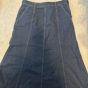 Dark Blue Denim Skirt